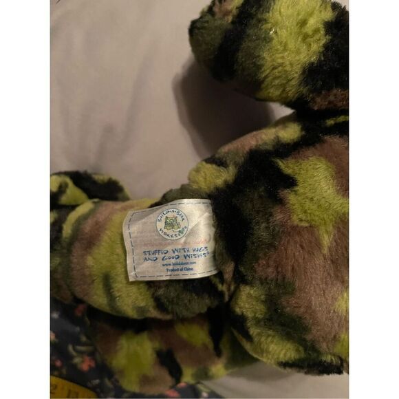 Build A Bear Toy's Teddy Bear Camouflage Bear Army Military Plush Stuffed 16" - Picture 10 of 14